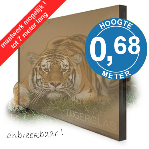 TIJGERGLAS / LEXAN BRONS 68cm