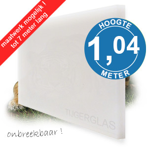 TIJGERGLAS / LEXAN OPAAL WIT 104cm