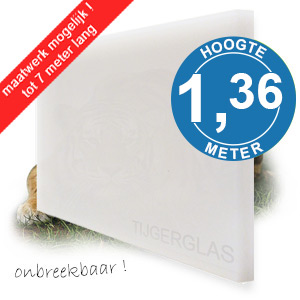 TIJGERGLAS / LEXAN OPAAL WIT 136,5cm