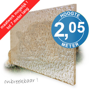 TIJGERGLAS / LEXAN STRUCTUUR 205cm