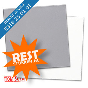 RESTSTUK ALUPANEL 9006 GRIJS / 9016 WIT 2* MAT