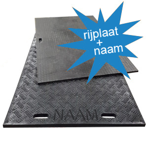 RECYPANEL RIJPLAAT + NAAM 3 x 1 METER