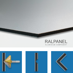 RALPANEL 9006 ZILVER / 9016 WIT 2* MAT