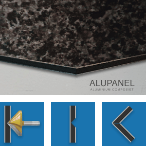 ALUPANEL GRANIET ZWART