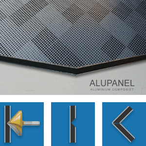 ALUPANEL GEOMETRISCH PATROON IJSGRIJS 1* MAT