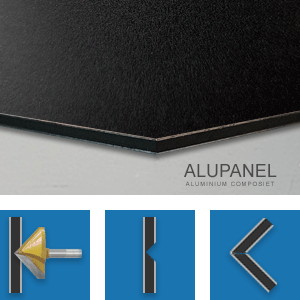 ALUPANEL SOFT TOUCH ZWART 1* MAT