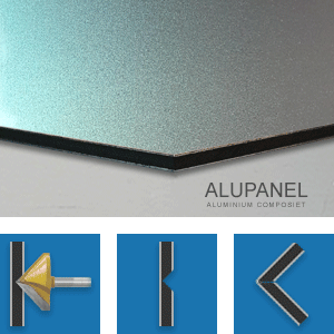 ALUPANEL GLANS METALLIC KAMELEONKLEUR GROEN/CHERRY